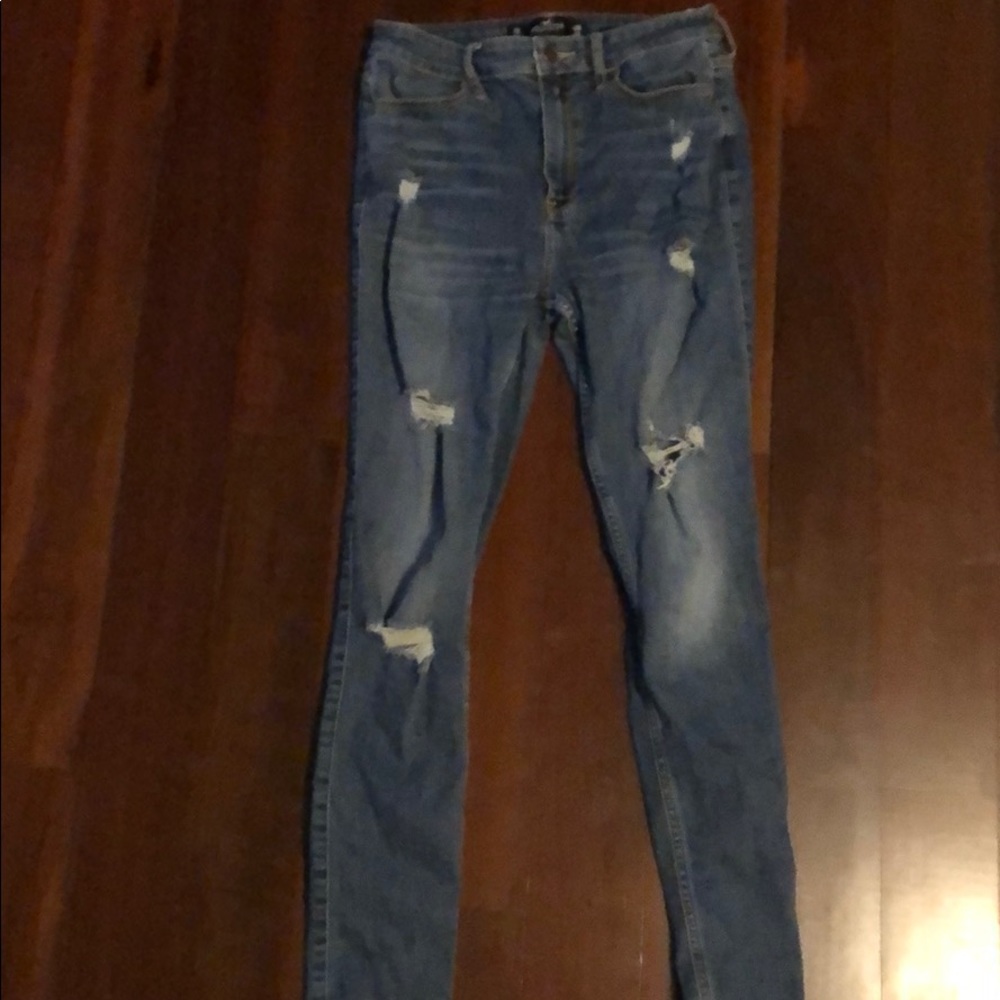Slightly ripped jeans